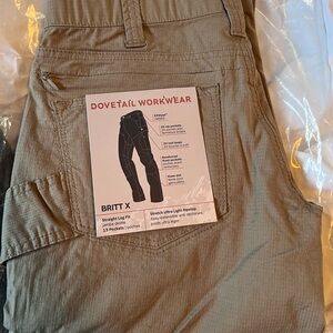 Dovetail Workwear Women's Straight Leg Pants - Tan new with tags. 2/32” Britt X